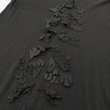 mina perhonen forest parade 定価46000円 us8969 サイズ36 コットンニット Vネック ノースリーブ ワンピース ブラック レディース ミナペルホネン【中古】6-0407S♪