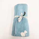 mina perhonen/KLIPPAN 未使用品 choucho シュニールコットンブランケットミニ ブランケット ミズイロ レディース ミナペルホネン/クリッパン【中古】5-1123T◎