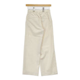 GALERIE VIE 新品 ストレートイージーパンツ 23-04-44-04302HN ウールフランネル パンツ オフホワイト レディース ギャルリーヴィー【中古】5-1228T∞