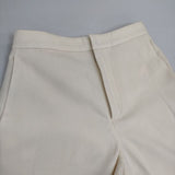 GALERIE VIE 新品 ストレートイージーパンツ 23-04-44-04302HN ウールフランネル パンツ オフホワイト レディース ギャルリーヴィー【中古】5-1228T∞