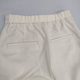 GALERIE VIE 新品 ストレートイージーパンツ 23-04-44-04302HN ウールフランネル パンツ オフホワイト レディース ギャルリーヴィー【中古】5-1228T∞