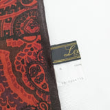 Leilian ウール マフラー ストール ブラック レッド レディース レリアン【中古】5-1123T◎