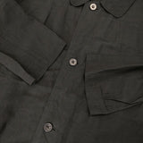 veritecoeur eggplant tear coat ナスティアコート VC-1754 レーヨンリネン コート ブラック レディース ヴェリテクール【中古】6-0226M∞