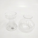 Ajka Crystal 未使用 ハンガリー製 アイカクリスタル キャンドルホルダー インテリアその他 クリア レディース【中古】6-0407G◎