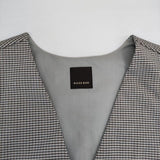 ROSE BUD 600-3240014 ジレジャンパースカート 比翼ボタン ロングベスト ノースリーブ ワンピース グレー レディース ローズバッド【中古】5-1228M∞