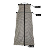 ROSE BUD 600-3240014 ジレジャンパースカート 比翼ボタン ロングベスト ノースリーブ ワンピース グレー レディース ローズバッド【中古】5-1228M∞