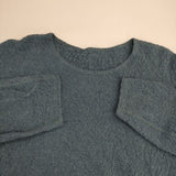 babaghuri J0574UB633 日本製 アルパカ100％ プルオーバー セーター ニット ブルー レディース ババグーリ【中古】5-1228T∞