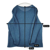 babaghuri J0574UB633 日本製 アルパカ100％ プルオーバー セーター ニット ブルー レディース ババグーリ【中古】5-1228T∞