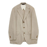 PAUL STUART ウール リネン シルク 3ボタン テーラードジャケット ベージュ メンズ ポールスチュアート【中古】6-0121M∞