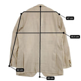 PAUL STUART ウール リネン シルク 3ボタン テーラードジャケット ベージュ メンズ ポールスチュアート【中古】6-0121M∞