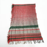 tamaki niime フリンジ ウールコットン ストール マフラー レッド グレー グリーン レディース 玉木新雌/タマキニイメ【中古】5-1123T◎