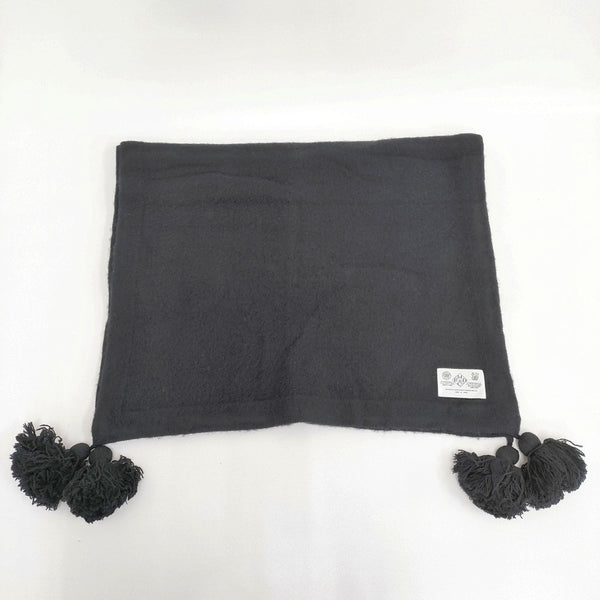 R&D.M.Co- タッセル 無地 マフラー ストール ブラック レディース オールドマンズテーラー【中古】5-1123T◎