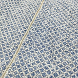 R&D.M.Co- 未使用 トレリスコーチングステッチシャーリングベスト 定価64900円 25SS ブルー ホワイト レディース オールドマンズテーラー【中古】5-1115M♪