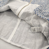 R&D.M.Co- 未使用 トレリスコーチングステッチシャーリングベスト 定価64900円 25SS ブルー ホワイト レディース オールドマンズテーラー【中古】5-1115M♪