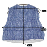 R&D.M.Co- 未使用 トレリスコーチングステッチシャーリングベスト 定価64900円 25SS ブルー ホワイト レディース オールドマンズテーラー【中古】5-1115M♪