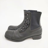 BEAUTIFUL SHOES ボタンドサイドゴアブーツ サイズ24cm ブーツ ブラック レディース ビューティフルシューズ【中古】5-1206G◎