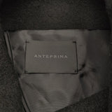 ANTEPRIMA ウール モヘヤ混 バイカラー サイズ42 スタンドカラー コート ブラック チャコールグレー レディース アンテプリマ【中古】5-1213T♪