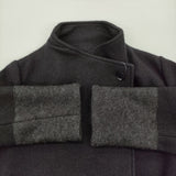 ANTEPRIMA ウール モヘヤ混 バイカラー サイズ42 スタンドカラー コート ブラック チャコールグレー レディース アンテプリマ【中古】5-1213T♪