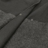 ANTEPRIMA ウール モヘヤ混 バイカラー サイズ42 スタンドカラー コート ブラック チャコールグレー レディース アンテプリマ【中古】5-1213T♪