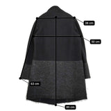 ANTEPRIMA ウール モヘヤ混 バイカラー サイズ42 スタンドカラー コート ブラック チャコールグレー レディース アンテプリマ【中古】5-1213T♪