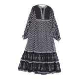 Freada キルトステッチハンドスクリーンワンピース 1814252400055 エスニック ワンピース ネイビー レディース フリーダ【中古】5-1115M♪