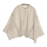 TOMORROWLAND .B ウォッシャブルウールビッグシャツ 定価55000円 ブラウス シャツ 2023SS ベージュ レディース トゥモローランドビー【中古】5-1115M♪