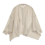 TOMORROWLAND .B ウォッシャブルウールビッグシャツ 定価55000円 ブラウス シャツ 2023SS ベージュ レディース トゥモローランドビー【中古】5-1115M♪