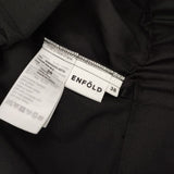 ENFOLD WIDE COCOON TROUSERS 300HS231-0730 ウール コクーン パンツ ブラック レディース エンフォルド【中古】6-0215G∞
