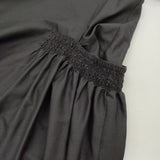 ARTS&SCIENCE SMOCKING DRESS 0213-L5140-3154 サイズ1 ウールシルク ワンピース ブラック レディース アーツ&サイエンス【中古】5-1115M♪