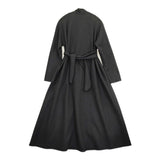 babaghuri 新品 日本製 ウール リボン 定価77000円 J0534UA641 ワンピース ブラック レディース ババグーリ【中古】5-1115T♪