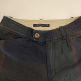Pal'las Palace チェック サイズ2 PFPT-3654D ワイド パンツ ネイビー グリーン レディース パラスパレス【中古】6-0222G♪