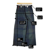 Pal'las Palace チェック サイズ2 PFPT-3654D ワイド パンツ ネイビー グリーン レディース パラスパレス【中古】6-0222G♪