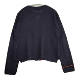 Pal'las Palace 14Ｇミラノリブ ボトル襟カーディガン 定価26400円 KCD25238C コットン カーディガン ネイビー レディース パラスパレス【中古】5-1115T♪