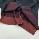 Pal'las Palace 14Ｇミラノリブ ボトル襟カーディガン 定価26400円 KCD25238C コットン カーディガン ネイビー レディース パラスパレス【中古】5-1115T♪