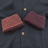 Pal'las Palace 14Ｇミラノリブ ボトル襟カーディガン 定価26400円 KCD25238C コットン カーディガン ネイビー レディース パラスパレス【中古】5-1115T♪