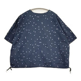 かぐれ 小花ドロストプルオーバー 定価15400円 GAA5-23S023 ワイド ドロップショルダー ブラウス シャツ 25SS ネイビー レディース かぐれ【中古】6-0407S♪