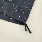 かぐれ 小花ドロストプルオーバー 定価15400円 GAA5-23S023 ワイド ドロップショルダー ブラウス シャツ 25SS ネイビー レディース かぐれ【中古】6-0407S♪