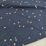 かぐれ 小花ドロストプルオーバー 定価15400円 GAA5-23S023 ワイド ドロップショルダー ブラウス シャツ 25SS ネイビー レディース かぐれ【中古】6-0407S♪