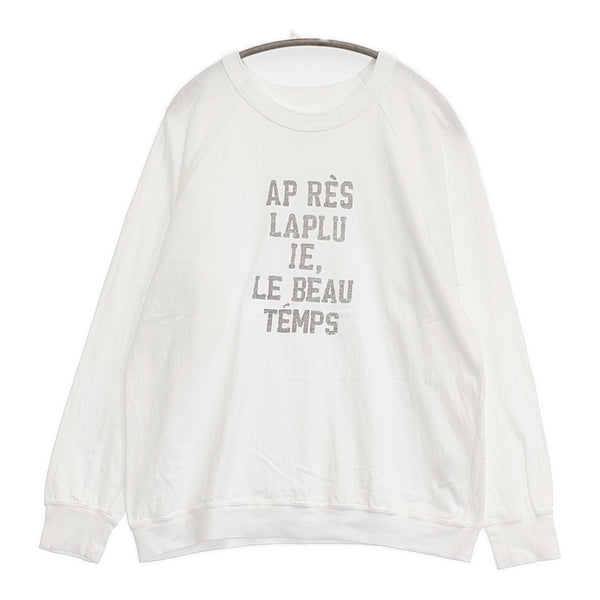 NATURAL LAUNDRY シャンカールラグランPO 定価9680円 長袖Ｔシャツ カットソー ロンＴ 25SS ホワイト レディース ナチュラルランドリー【中古】5-1115M♪