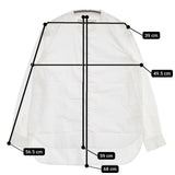 Midi-umi バンドカラー コットン 日本製 ブラウス シャツ ホワイト レディース ミディウミ【中古】6-0125M∞