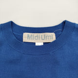 Midi-umi サイドリボンショートベスト コットンニット クルーネック ベスト 25SS ブルー レディース ミディウミ【中古】5-1115M♪