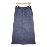 IENA Reactive Dye デニムトラペーズ SK ロングスカート ブルー レディース イエナ【中古】6-0125M∞