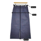 IENA Reactive Dye デニムトラペーズ SK ロングスカート ブルー レディース イエナ【中古】6-0125M∞