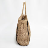 URBAN RESEARCH DOORS ラフィア トートバッグ ベージュ レディース アーバンリサーチドアーズ【中古】6-0214M◎