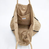 URBAN RESEARCH DOORS ラフィア トートバッグ ベージュ レディース アーバンリサーチドアーズ【中古】6-0214M◎