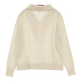 MARGARET HOWELL NECK TIE JUMPER KNIT スコットランド製 カシミヤ 定価71500円 ニット アイボリー レディース マーガレットハウエル【中古】5-1115T♪