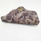 Bonpoint ペイズリーリバティリバーシブルトート 定価35200円 コーデュロイ トートバッグ ネイビー ブラウン レディース ボンポワン【中古】5-1115T♪