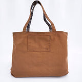 Bonpoint ペイズリーリバティリバーシブルトート 定価35200円 コーデュロイ トートバッグ ネイビー ブラウン レディース ボンポワン【中古】5-1115T♪