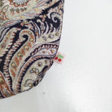 Bonpoint ペイズリーリバティリバーシブルトート 定価35200円 コーデュロイ トートバッグ ネイビー ブラウン レディース ボンポワン【中古】5-1115T♪