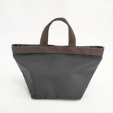 Herve Chapelier 707C コーデュラ舟型トートM ノワール×モカ トートバッグ ブラック ブラウン レディース エルベ・シャプリエ【中古】5-1123G◎